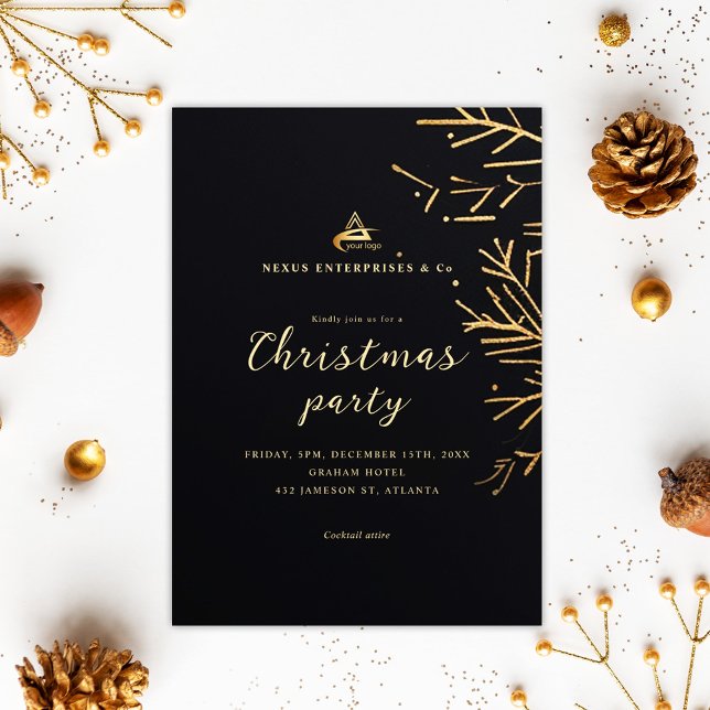 Elegantes Corporate Christmas Party Business Holid Einladung (Elegant Corporate Christmas Party Business Holiday Invitation)
