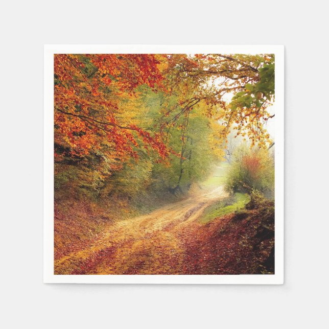 Elegantes Country Fall Theme Paper Napkin Serviette (Vorderseite)