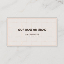 Elegantes Cream Bricks Muster Modernes Berufliches Visitenkarte