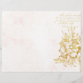 Elegantes Cream & Gold Damask Scrapbook