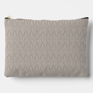 Elegantes Creme-Faux-Diamant-Strickmuster  Zubehörtasche