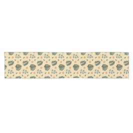 Elegantes Creme-Salbei-Grün-Botanik Kurzer Tischläufer