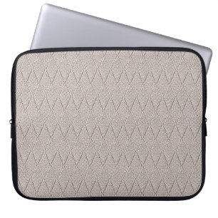 Elegantes cremefarbenes Faux-Diamant-Strickmuster  Laptopschutzhülle