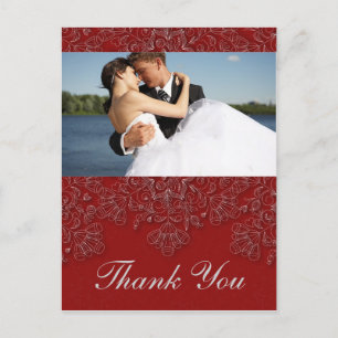 Elegantes Crimson Blues Hochzeitsgarantie Foto Vie Postkarte