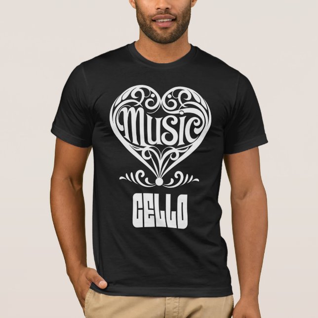Elegantes Crolled Herz T-Shirt (Vorderseite)