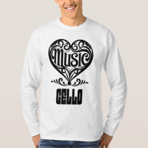 Elegantes Crolled Herz T-Shirt