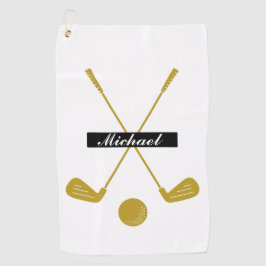 Elegantes Cursive Script-Individuelle Name-Logo Golfhandtuch