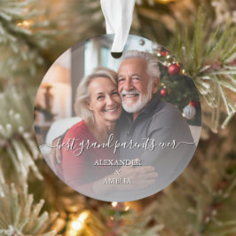 Elegantes Custom Foto Großeltern Weihnachten Ornament