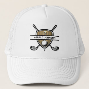 Elegantes Custom Golf Monogram Design Truckerkappe