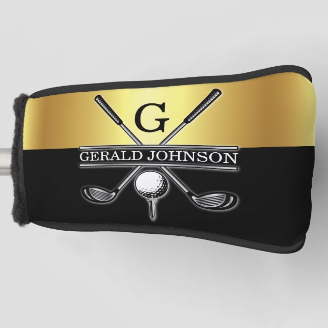 Elegantes Custom Golf Monogram Golf Headcover (Vorderseite)