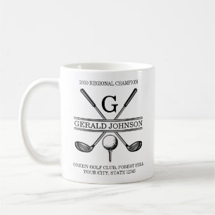 Elegantes Custom Golf Monogram Kaffeetasse