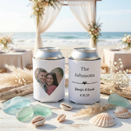 Elegantes Custom Heart Foto Wedding Dosenkühler