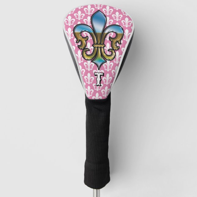 Elegantes Custom Lilie Golf Design Headcover (Vorderseite)