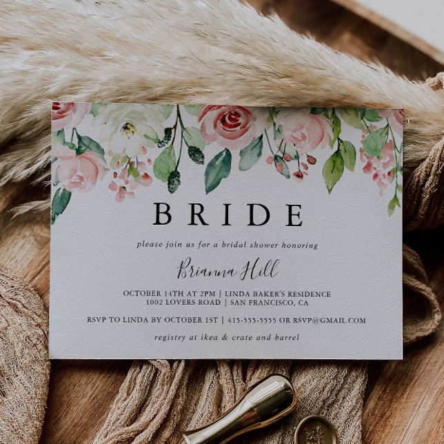 Elegantes Dainty Herbst Brautparty Einladung (Von Creator hochgeladen)