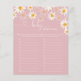 Elegantes Daisy Baby Name Race Baby Shower Game