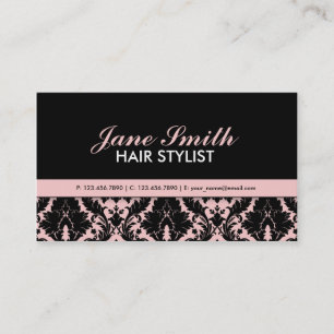 Elegantes Damask Floral Modernes Beruflich Stilvol Visitenkarte