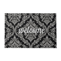 Elegantes Damask Muster "Welcome" Doormat