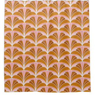 Elegantes Damask Vintages Nahtloses Muster. De Duschvorhang