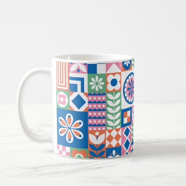 Elegantes Damask Vintages Nahtloses Muster. De Kaffeetasse (Links)