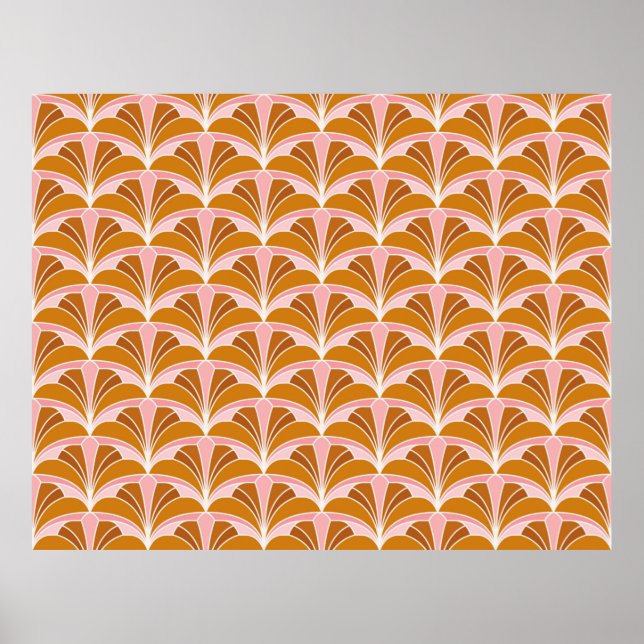 Elegantes Damask Vintages Nahtloses Muster. De Poster (Vorne)