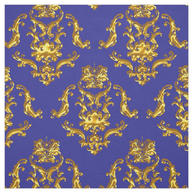 Elegantes Damast-Gewebe-Marine-Blau Stoff (Muster)