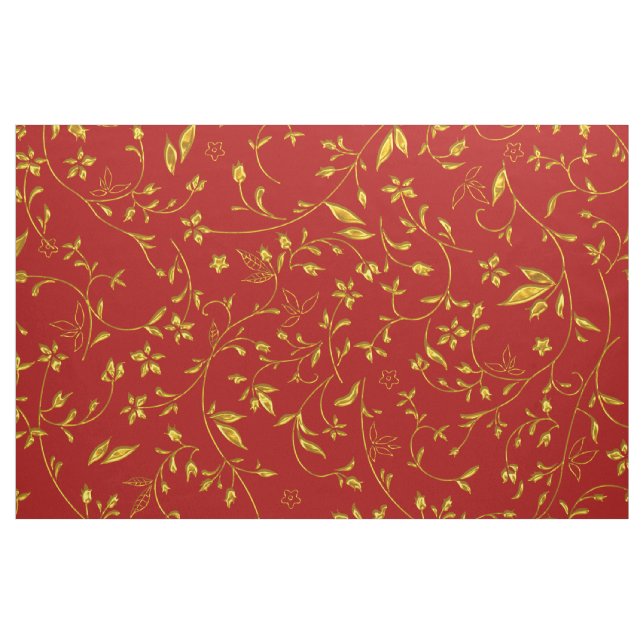 Elegantes Damast-Gewebe-Rot Stoff (Fat Quarter (45,7 x 55,9 cm))