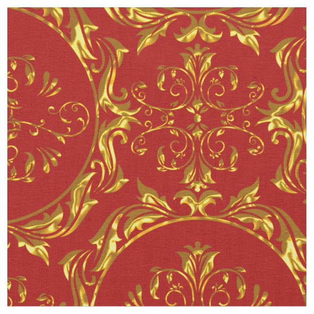 Elegantes Damast-Gewebe-Rot Stoff (Nahaufnahme)