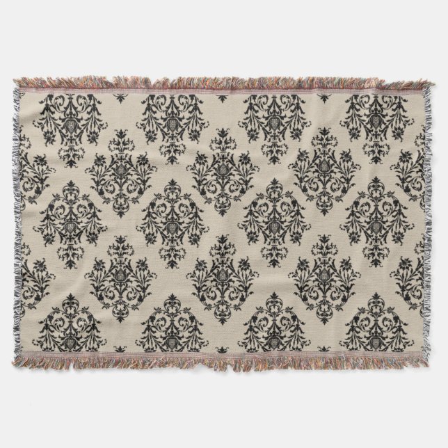 Elegantes Damastmuster Decke (Vorderseite)