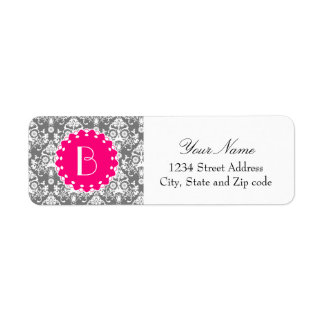 Elegantes Damastmuster mit Monogramm