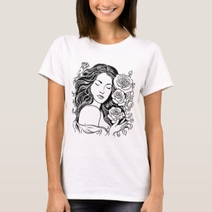 Elegantes Damenhemd für Rose T-Shirt