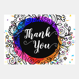 Elegantes Dankeschön Design mit Confetti