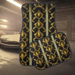 Elegantes Deko in Schwarz und Gold Autofußmatte