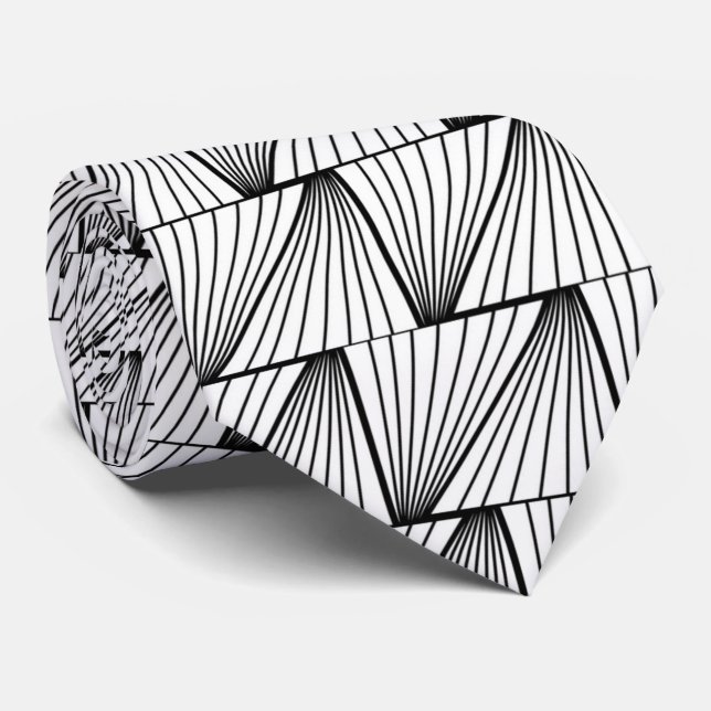 elegantes Deko Schwarz-weiß Krawatte (Gerollt)