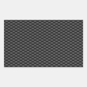 Elegantes Dekor im Carbon Fibre Style Rechteckiger Aufkleber