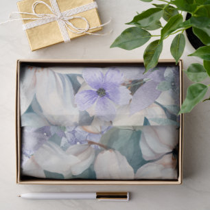 Elegantes Dekor von Blumen und Schmetterlingen Seidenpapier