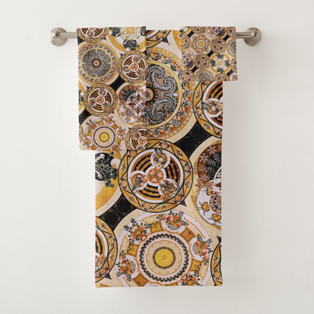 Elegantes Dekoratives Jugendstil Badhandtuch Set (Insitu)