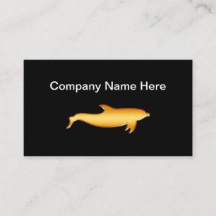 Elegantes Delfin-Logo-Thema Visitenkarte