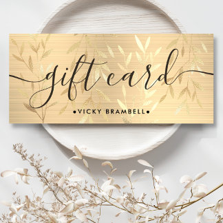 Elegantes Delicate-Gold-Blätter - Geschenkgutschei