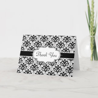 Elegantes Design Art Deco Damask Muster aus den 30 Dankeskarte