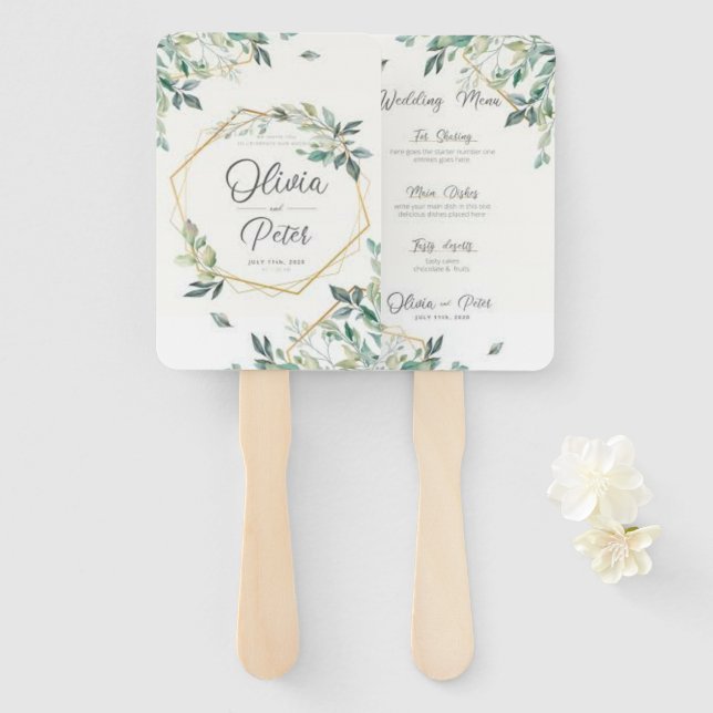 Elegantes Design-Blume Fächer (Vorne und Hinten)