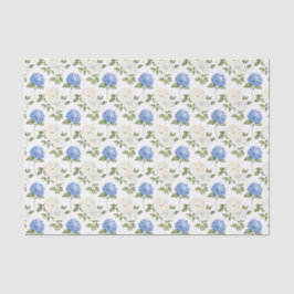Elegantes Design der Blue Hydragea-Blume Seidenpapier