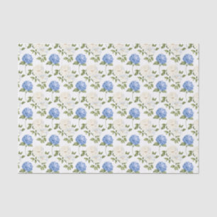 Elegantes Design der Blue Hydragea-Blume Seidenpapier