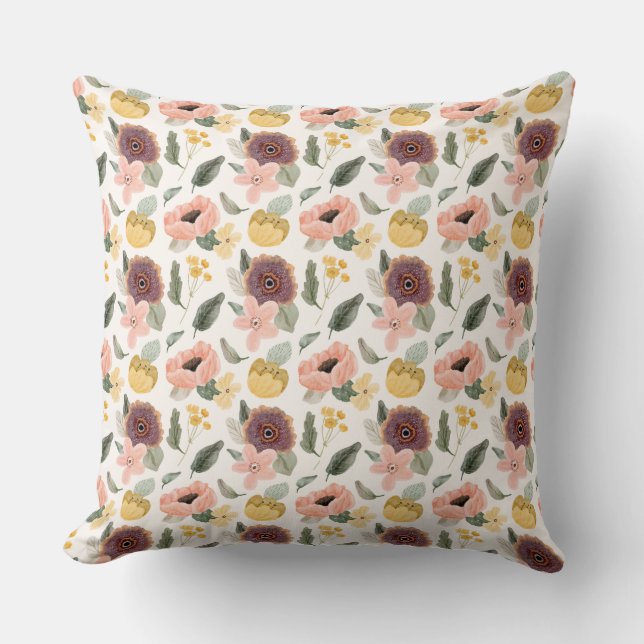 Elegantes Design der Blume Kissen (Vorderseite)