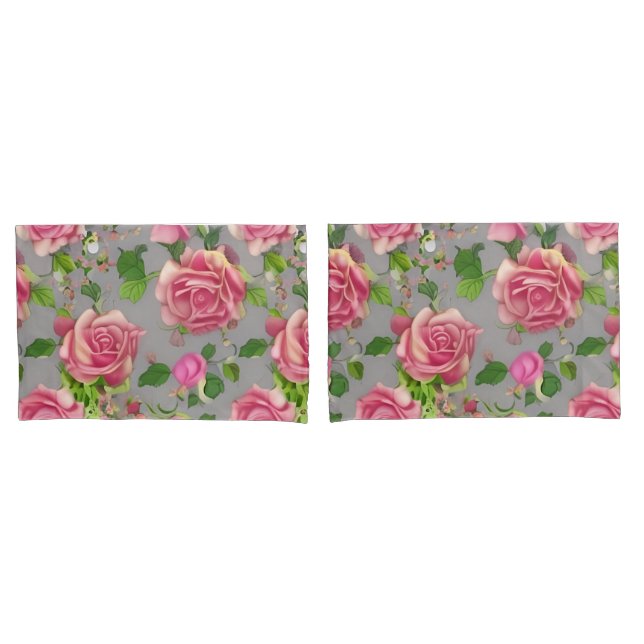 Elegantes Design der französischen Rose Garden Kissenbezug (Vorderseite-Set)