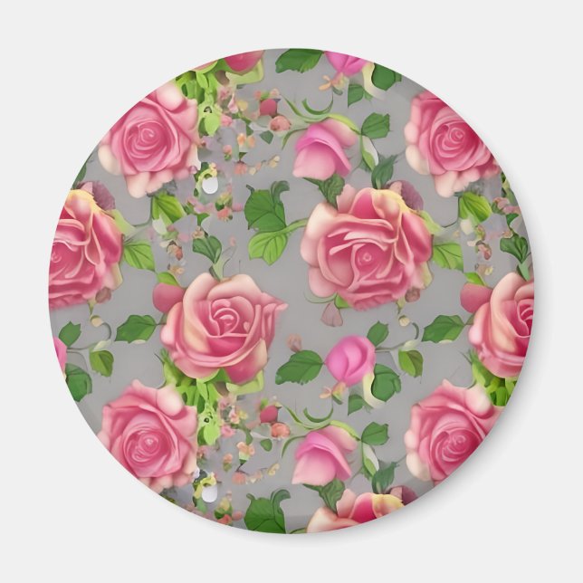 Elegantes Design der französischen Rose Garden Magnet (Vorne)