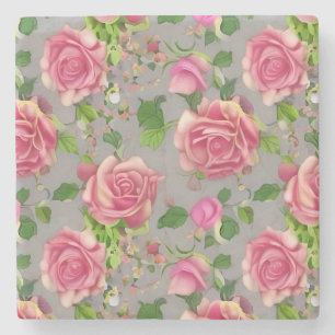 Elegantes Design der französischen Rose Garden Steinuntersetzer
