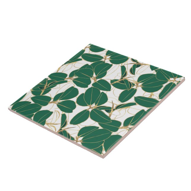 Elegantes Design der grünen Pflanze Fliese (Seite)