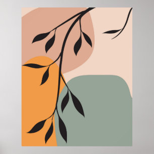 Elegantes Design der Pflanze Poster