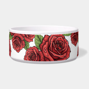 Elegantes Design der Rose Napf