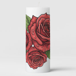 Elegantes Design der Rose Stumpenkerze